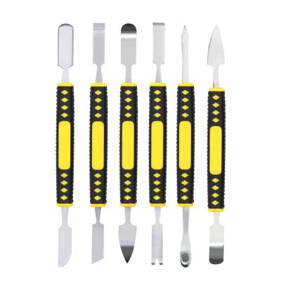 China 6Pcs/set Phone Repair Double Heads Metal Spudger DIY Tools Tool Kit Opening Repair Tool Kit For Mobile Phone Notebook Lifting Tool Kits for sale