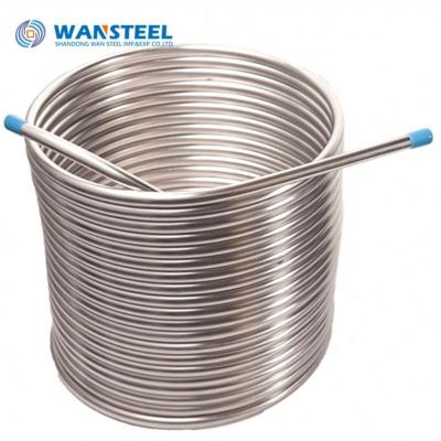 China Construction stainless steel tube folding for beer cooler, cooling coils for sale