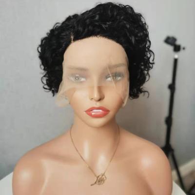 China Water Wave Pixie Cut Wig Short Curly Hair Wig, Affordable Hair Wig, Transparent Lace Wig For Women Hair Lace Wig Bob Wigs for sale