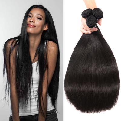 China Raw Virgin Remy Hair Extensions Vendor Silky Mink Brazilian Human Hair Bundles Wholesale Cheap Price Silky Straight Wave With Lace Closure for sale