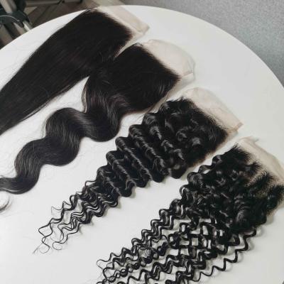 China Wholesale HD Lace Closure Brazilian Transparent Hair 100% Virgin Hair 100% Swiss Lace Headband for sale