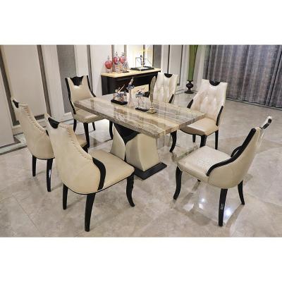 China Dining Table And Strong Dining Chair Sets 8 Seater Dining Room Furniture for sale