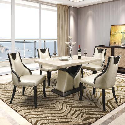 China Luxury PP Juego de comedor dining room furniture marble wooden dining table set dining tables for sale