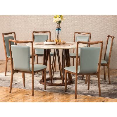 China Modern Marble Wooden 8 Seater Dinner Set Modern Dining Table for sale