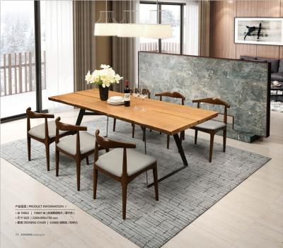 China Modern 8 seater 6 seater wooden Nordic chairs dining table wooden set for sale