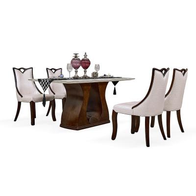 China Modern Modern Dining Set Home Furniture For Events Restaurant Solid Wood Low Dining Table Set Top for sale