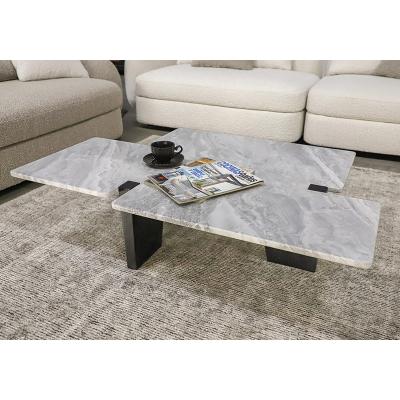 China Wholesale Designer Durable Italian Solid Wood Nordic White Luxury Marble Top Coffee Tables for sale