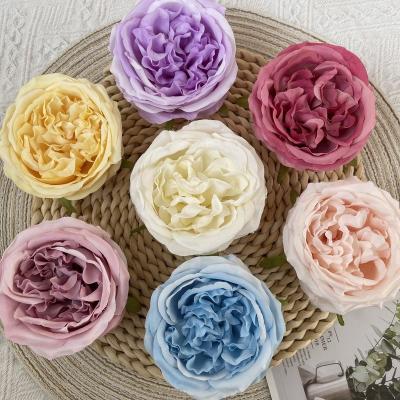 China Wholesale Good Quality Natural Touch Factory Home Wedding Decoration Silk Rose Large Peony Heads Foreign Artificial Flower for sale