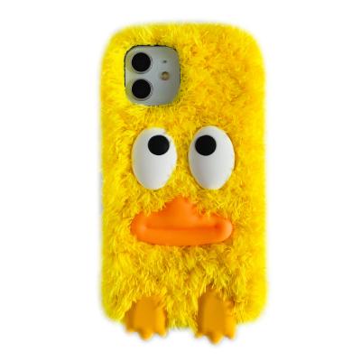 China Popular Anti-fall With Beautiful Artificial Wool Female Fluffy Phone Cases For iPhone 7 And Above iPhone Cases For iPhone 12 for sale