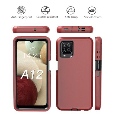 China Newest Unique Anti-drop Shockproof Back Cover For Samsung A12 Anti-drop TPU+PC Phone Case For Galaxy A12 for sale