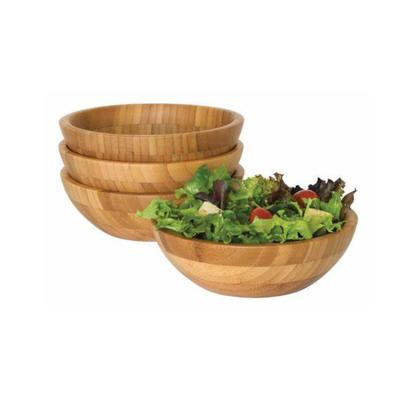 China Sustainable Eco - Friendly Bamboo Fruit Salad Bowl for sale