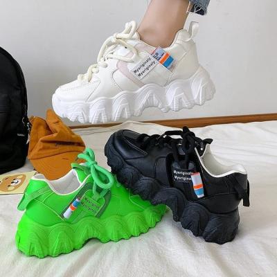 China Wholesale Anti-odor Women Shoes Sneakers Casual Shoes Sports Fashion Sneakers Green Black Women for sale