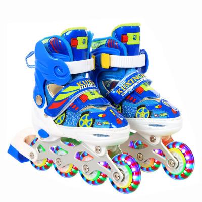 China Fashion\Comfortable\Durable High Quality Quad Kick Blade 4 Wheels Skate Shoes Flashing Roller For Kids Adult for sale