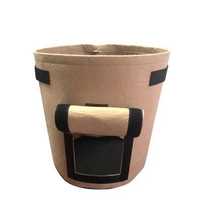 China Planting Seedling Planting Seedling Wholesale Custom Breathable Thicken Felt Nonwoven Fabric Plant Growing Bags With Handle For Potato for sale