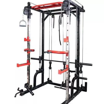 China Universal Universal Multi Station Lat Pull Up Exercise Rack Power Case Blacksmith Powerlifting Squat Machine Stand for sale