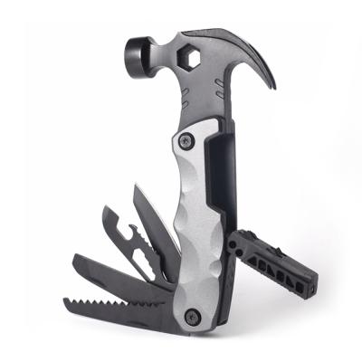 China Amazon hot sale camping stainless steel tool outdoor portable multi function survival hammer and spanner multi tools for sale