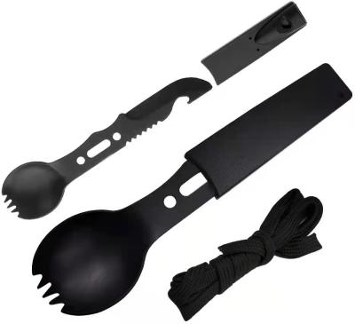 China Heavy Duty Travel Purpose Camping Knife Heavy Duty Outdoor Portable Fork Multi Stainless Steel Spoon for sale