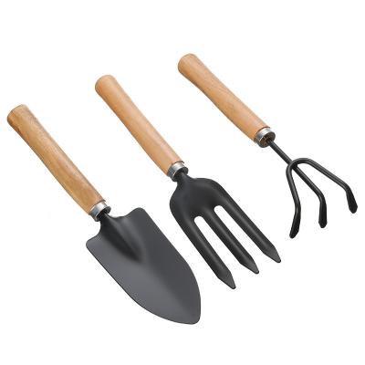 China Shovel Fork Gardening Digging Shovel Rake Harrow Set Mini Gardening Tools Potted Landscape Wooden Handle Gardening Digging Gifts Home Suit Plant Maintenance for sale