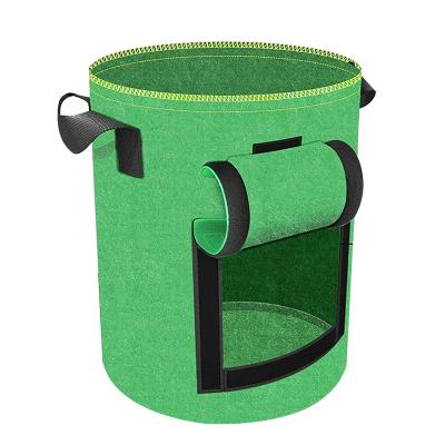 China Planting Seedling Planting Seedling High Density Polyester Held Fabric Containers With Reinforced Handles Grow Bags For Plant/Vegetable/Flower for sale