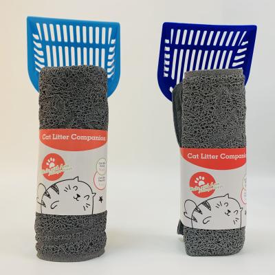 China Eco-Friendly Sustainable Cat Litter Mate For Pet Litter Scoop Litter Mat Set Pack for sale