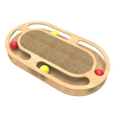 China Sustainable Interactive Toy MDF Cat Scratcher Toy for sale