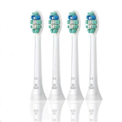 China New 4 Replacement Max Plaque Removal Heads Electric Toothbrush Heads Compatible With C2 HX9024 High Quality Easy To Install for sale