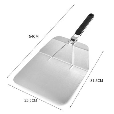 China Pizza using metal pizza peel with foldable wooden handle pizza shovel for sale