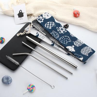 China Sustainable Best Seller Food Grade Drinking Straws Portable Collapsible Reusable Stainless Steel Straw for sale