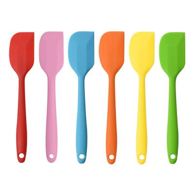 China Sustainable Heat Resistant Seamless Rubber Cooking And Mixing Tools Silicone Kitchen Spatula Set for sale