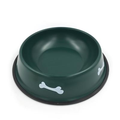 China Customized Viable Pet Driver Dog Bowl With Non-Slip Rubber Rim Stainless Steel Pet Bowl for sale