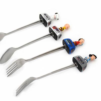 China Lovely Viable Decorative Cartoon Spoon And Fork Set Wholesale 4 Pcs Cutlery for sale