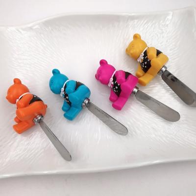 China Sustainable Cheese Spreader Knife Set Stainless Steel Color Bear for sale