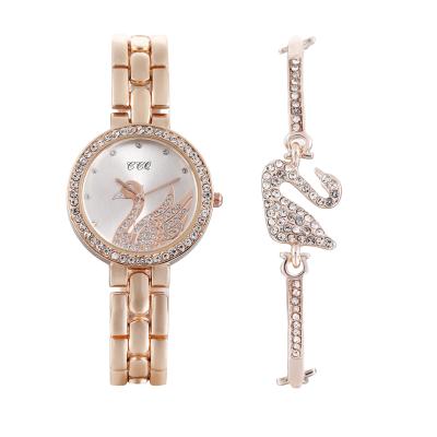 China CCQ JAW-0815 Brand Non-Specific Hot Selling Diamond Quartz Wrist Gift Set Girl Ladies Watch Strap Women for sale