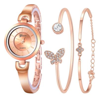 China 2020 New Fashion Women Girls Ladies Butterfly Female Unspecific Diamond Bracelet Watch Gift Set JSW-1180 for sale