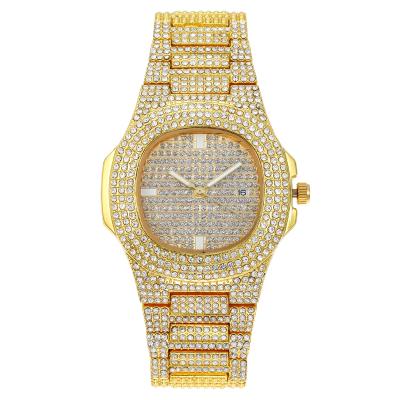 China Hot Selling Luxury Water Resistant Women Men Adjust Full Diamond Quartz Wrist Watches JAW-0692 for sale