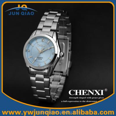 China New Chronograph Fashion Chenxi Brand Crystal Watch Women Stainless Steel Madame Watches In Blue Dial for sale