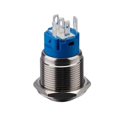 China Waterproof Push Button 19mm Metal Switch With LED Momentary Push Button Switch for sale