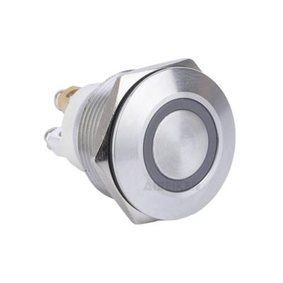 China 22mm Metal Push Button Switch Waterproof Power Led Light Self Latching Momentary Push Button Switch for sale