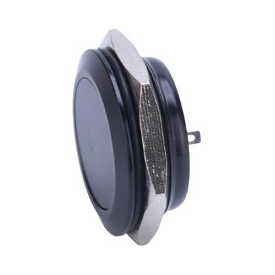 China Momentary /Stainless Steel Push Button Switch Push Button 25mm Metal Housing Black Momentary Switch With LED for sale