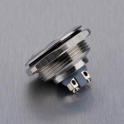 China Stainless Steel 1NO Waterproof Power Symbol 30mm Ring Illuminated Push Button Switch for sale