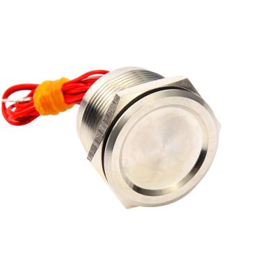 China Stainless/Aluminum Alloy 19mm Latching Tactile Switches IP68 Normally Open 12v Ring Illuminated LED Metal Piezo Push Button Switch for sale