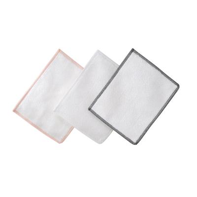 China Stocked Factory Wholesale High Quality Eco Magic White Bamboo Fiber Cleaning Cloth Towels Rags For Kitchenwares for sale