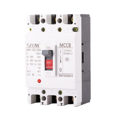 China Circuit-breaking Molded Case Series 2P 125A Short Circuit Protection Mccb Circuit Breaker for sale