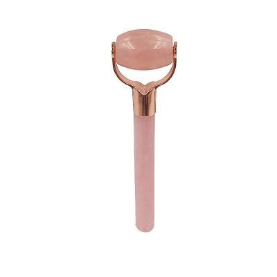 China Rose Quartz Jade Stone For 100% Nourishing Face Eye Massager Roller Wrinkle Remover Jade Roller Facial Massage for sale