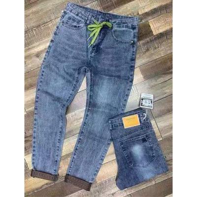 China Casual RTS Celana Jeans Pants Men's Steps Simple Skinny Cheap Cotton Breathable Thin Stretch Jeans Men's Casual Pria for sale