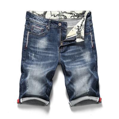 China High Quality Breathable Custom Style Men's Regular Straight Edge Blue Jeans Shorts Denim Shorts 2021 New Style for sale