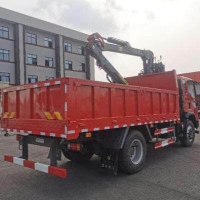 China High Quality Construction Material Stores Sinotruk CDW Grab Truck Mounted Crane Construction Garbage Collect Truck for sale