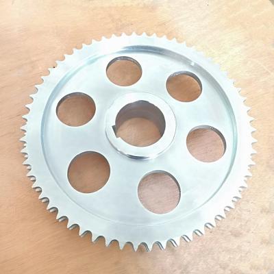 China High Quality Galvanized Steel 60-2 Row C45 Double Teeth Chain Sprocket for sale