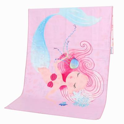 China Kids Sport Poncho Cute Pool Travel Surf Dry Towel Beach Chair Hair Swimming Quick Towels Child Safe Large Baby Quick Dry Towel for sale