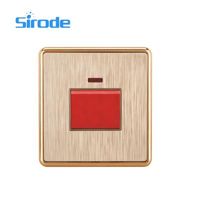 China Stylish Design Sirode OEM Standard T3 Series 45A British Double Pole Switch With Kitchen Plug Neon Wholesales for sale